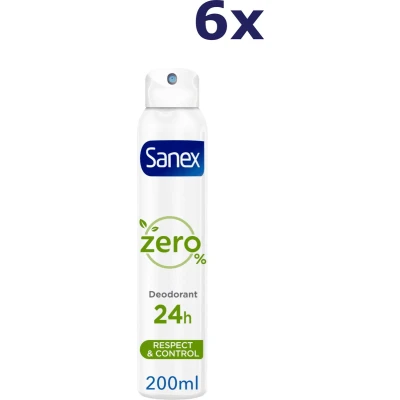 Afbeelding van Sanex Deodorant Spray Zero% Respect &amp; Control 200 ml