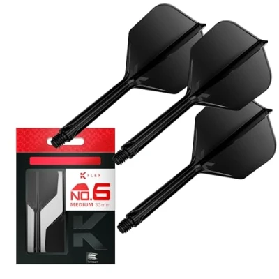 Afbeelding van TARGET K FLEX BLACK NO6 DART FLIGHTS/SHAFTS MEDIUM