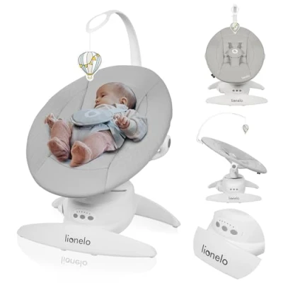 Afbeelding van Lionelo Iris Premium Babyschommel 360 draaibaar 0 tot 9kg 3 traps verstelling