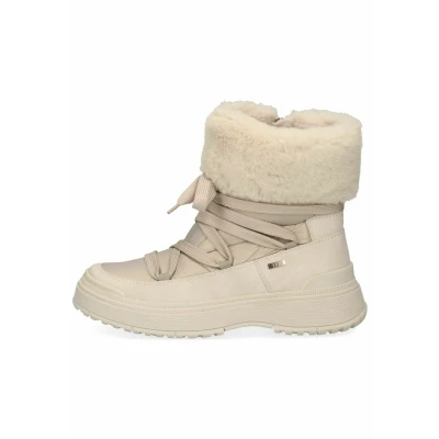 Afbeelding van Caprice Snowboots, Dames, Maat: 36, Beige comb Textiel