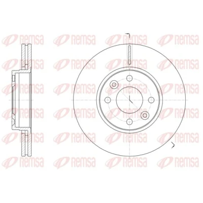 Afbeelding van REMSA Remschijf RENAULT: Kangoo II Be Bop Vooras 257,8, 258mm 22mm 4 Geventileerd 61474.10 402061200R,402067016R,8660001231,4154200101,BDM765220