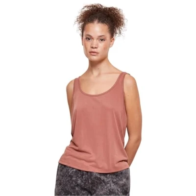 Afbeelding van Urban Classics Dames bovenstuk Ladies Modal Loose Top, losse damestop verkrijgbaar in vele kleuren, maten XS 5XL, terracotta, M