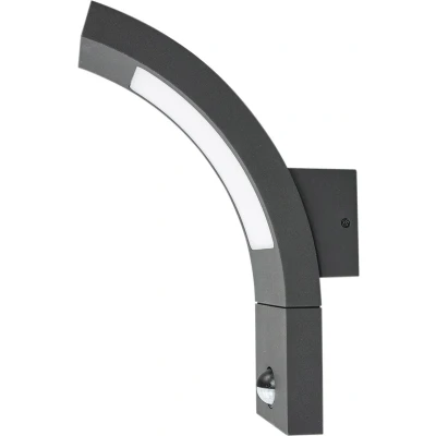 Afbeelding van Lucande Wandlampen buiten 1licht aluminium, kunststof H: 27 cm grafietgrijs, opaalwit Inclusief lichtbron