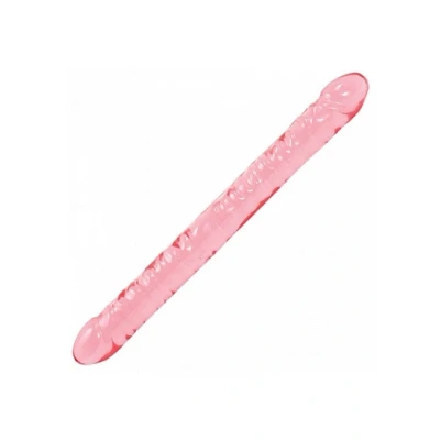 Afbeelding van Crystal Jellies Roze Dubbele Dildo 45 cm