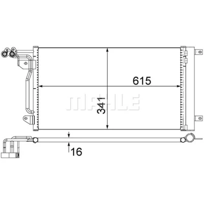 Afbeelding van Condensor, airconditioning MAHLE AC 566 000S