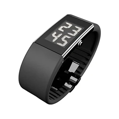 Afbeelding van Rosendahl RS43103 Zwart Rubber Strap LCD Horloge, zwart/zwart, armband