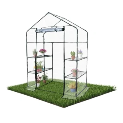 Afbeelding van Mobiclinic Home Grow Kas met planken Roldeur Veilige bevestiging Waterdicht PVC 143x73x195 cm
