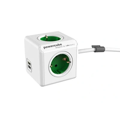 Afbeelding van PowerCube Verlengde USB Green / Type F (Netherlands/Germany) 1.5m