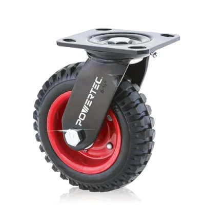 Afbeelding van POWERTEC 17050 Zware industriële zwenkwiel, 6 1/4 inch, zwart, inch