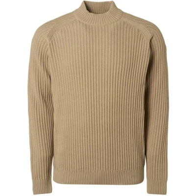 Afbeelding van No Excess Trui Turtle Gebreid Beige maat L Heren met Regular fit Pasvorm Polyester Suitable Herenkleding
