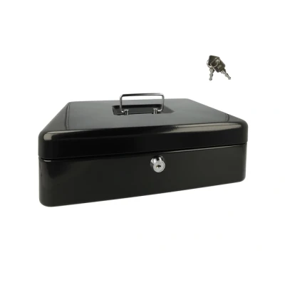 Afbeelding van Westcott Ac E51002 Zw Geldkist 301X242X91Mm Zwart, Kunststof Inzet Met 5 Vakken