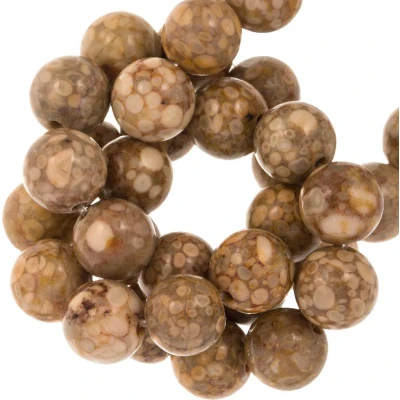 Afbeelding van Maifan Kralen (8 mm) Taupe (48 Stuks)