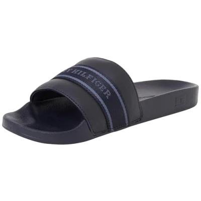 Afbeelding van Tommy Hilfiger Muiltjes, Dames, Maat: 36, Space blue Textiel/ synthetisch