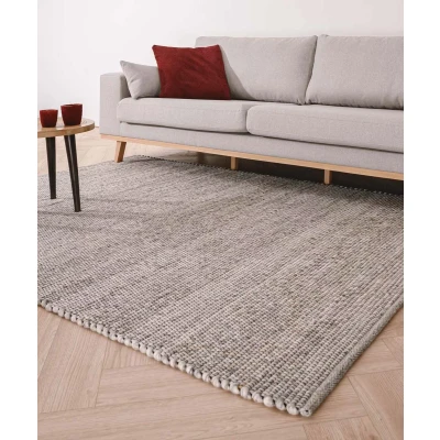 Afbeelding van Wollen Tapijt/Vloerkleed Lett Lichtgrijs 200x290 Cm 100% Wol