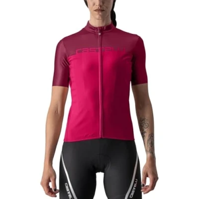 Afbeelding van CASTELLI Fietsshirt Korte Mouwen Dames Rood Roze VELOCISSIMA JERSEY PERSIAN RED BORDEAUX M