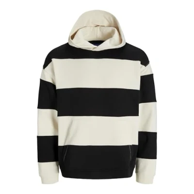 Afbeelding van Jack &amp; Jones Gestreift Hoodie, Heren, Maat: Small, Black