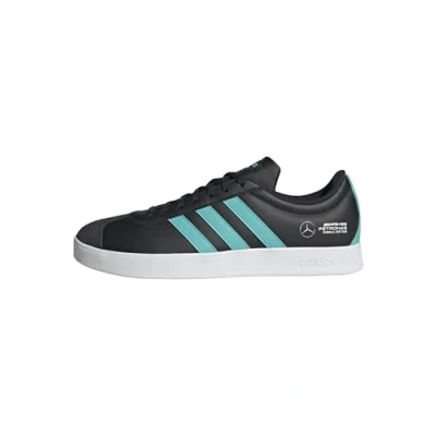 Afbeelding van adidas Performance Petronas Formula ONE TEAM Court Sneakers laag core black semi mint rush cloud white, Maat: 41 1/3 Leer/ synthetisch
