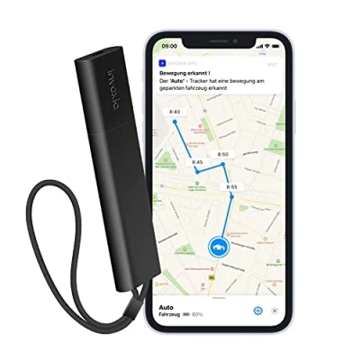 Afbeelding van Invoxia 99959 Cellular GPS tracker, voor alle auto&#039;s, motorfietsen, senioren, kinderen, waardevolle voorwerpen, batterijduur tot 4 maanden, inclusief simkaart 4G LTE M, zwart