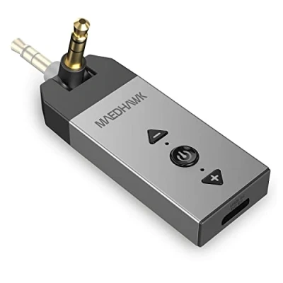 Afbeelding van MAEDHAWK Bluetooth ontvanger 5.2, Aux adapter Draadloze audio carkits Draaibare 3,5 mm aansluiting voor auto Home Stereo Muziekstreaming Luidsprekers (handsfree bellen, plug &amp; play, A2DP)