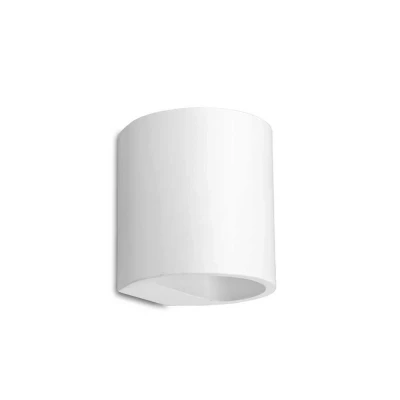 Afbeelding van Artdelight Wandlamp Plaster rond H 12 cm Gips excl. G9 wit