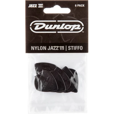 Afbeelding van Jim Dunlop Jazz III Plectrum Nylon Stiffo 6 pack