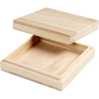 Afbeelding van Doos Creativ Company 10x10x3cm hout