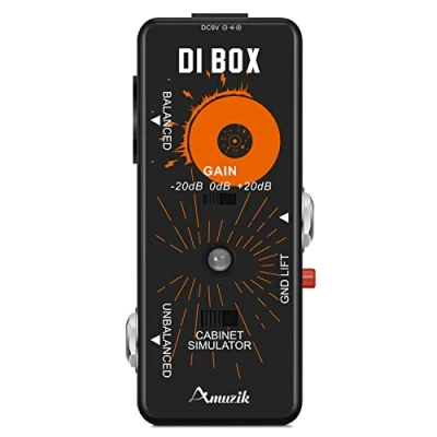 Afbeelding van Amuzik Di Box Effect Pedal Matchbox Effector for Electric Guitar with Ture Bypass Mini Size