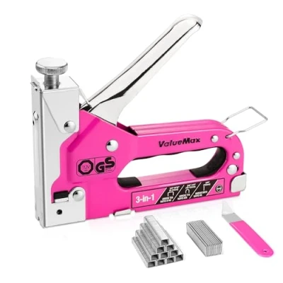 Afbeelding van ValueMax 3 in 1 Handtacker Set, TÜV GS Getest, Nietmachine voor Hout, met 2000 Nietjes, Compatibel Nietjes Type 140/28/8, Nietpistool Instelbare Schietkracht, Nietjesverwijderaar
