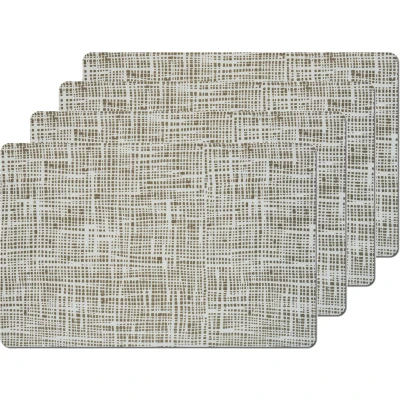 Afbeelding van Zeller Placemats abstract 4x grijs 44 x 29 cm kunststof