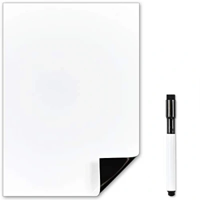 Afbeelding van TMS Koelkastbord, klein bord, koelkastmagneet en droog afwisbaar memobord voor notities of herinneringen, te gebruiken als keukennotitiebord (A4 [30 x 21 cm], wit)