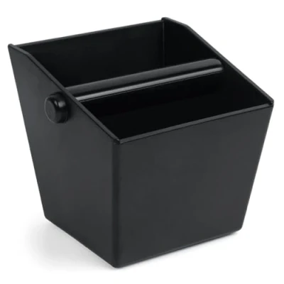 Afbeelding van Koffie Knock Box, Koffiedik Container, Espresso Grounds Bin Barista Malen Out Box met Verwijderbare Metalen Bar en Antislip Basis (Vierkant)