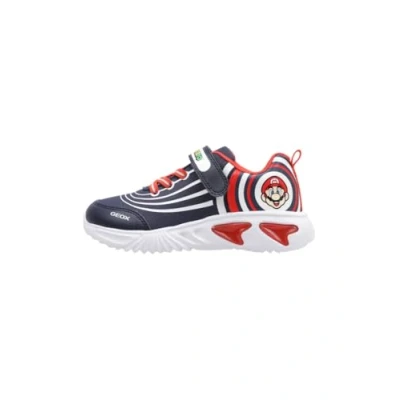 Afbeelding van Geox Light UP Nintendo Super Mario Assister BOY Sneakers laag voor kinderen, Maat: 37, Navy/red Imitatieleer/ textiel