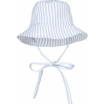 Afbeelding van Swim Essentials UV Zonnehoed Baby Blauw/Wit Gestreept 0 1 jaar 12 maanden