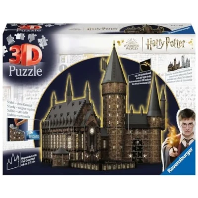 Afbeelding van Ravensburger 3D Puzzel Harry Potter Hogwarts The Great Hall (Night Edition), 540st.