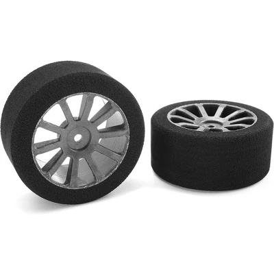 Afbeelding van Team Corally Attack schuimrubber banden 1/10 GP Toerwagens 37 shore 30mm Achter Carbon velgen 2 st