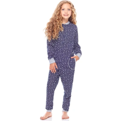 Afbeelding van Merry Style Kinder Pyjama ronde hals lange mouwen broek met zakken Katoen MS MS10 186 PJ Marine Sterne Melange 122 128