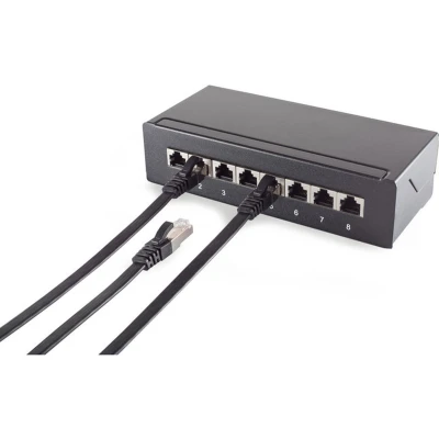Afbeelding van U/FTP CAT7 3M plat zwart 100% koper Netwerkkabel Computerkabel Kabel