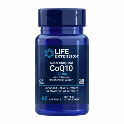 Afbeelding van Super Ubiquinol CoQ10 met verbeterde mitochondriale steun 100 mg (60 gelcapsules) Life Extension