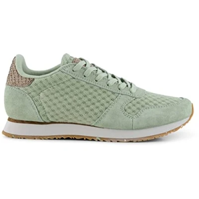 Afbeelding van Woden Ydun Suede Mesh II Sneakers voor dames, 803 Green Lily, 42 EU