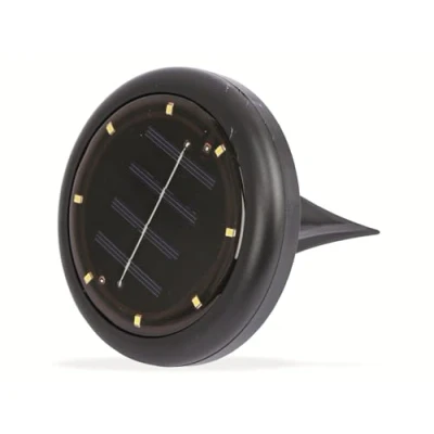 Afbeelding van Solar grondspot Grundig Ø 11 cm (8 LEDs, Rond, RVS, Zwart)