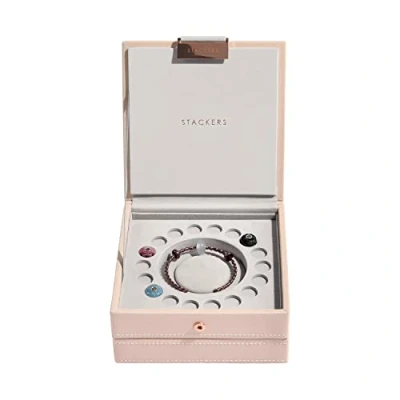 Afbeelding van Stackers Blush Pink Charm juwelendoosje Set van 2