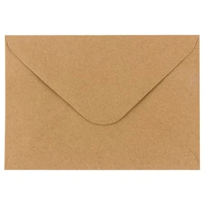 Afbeelding van Kraftpapier enveloppen, 100 stuks, hoge kwaliteit: 110 g/m² enveloppen voor wenskaarten, uitnodigingen, verjaardagskaarten (DIN lang 12,5 x 17,5 cm)
