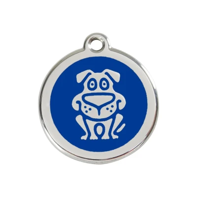Afbeelding van Dog Navy roestvrijstalen hondenpenning medium/gemiddeld dia. 3 cm RedDingo