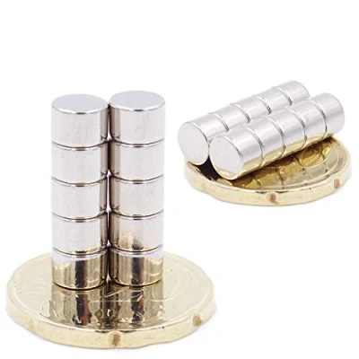 Afbeelding van Brudazon 25 mini schijfmagneten 6x4 mm N52 dikke stand neodymium magneten ultrasterk Power magneet voor modelbouw, foto, whiteboard, notitiebord, koelkast, knutselen magnetische schijf extra sterk