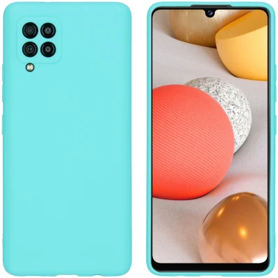 Afbeelding van Samsung Galaxy A42 Hoesje Siliconen en TPU (zacht) iMoshion Softcase/Backcover Mintgroen Telefoonhoesje