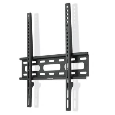 Afbeelding van Hama Vaste tv muurbeugel (tv extra plat, 40 kg Max, robuust, voor LCD/LED/OLED/Plasma schermen van 81 cm tot 191 (32 75 inch), VESA Max 400 x 400) zwart