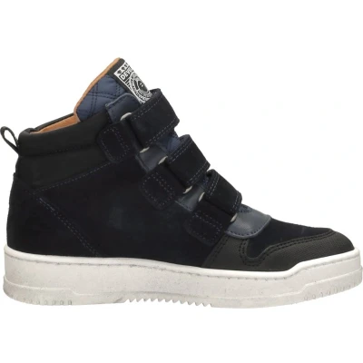 Afbeelding van Develab Klittenband Sneakers hoog voor kinderen, Maat: 29, Blauw Leer en textiel