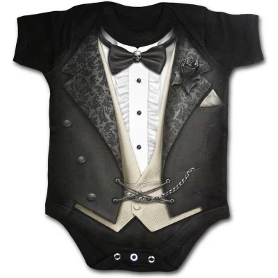 Afbeelding van Spiral TUXED Romper Baby XS Zwart