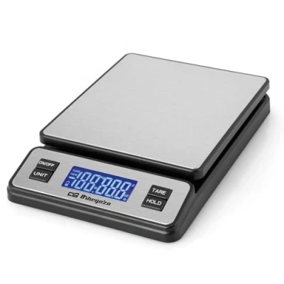 Afbeelding van Orbegozo PC 3100 Digitale keukenweegschaal, hoge capaciteit tot 40 kg, oppervlak van roestvrij staal, schaalverdeling 2 g, LCD display