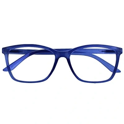 Afbeelding van The Reading Glasses Company Lichtblauwe lezer grote designer stijl heren veerscharnieren R51 3 +3,50